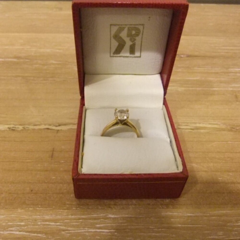 BRILLIANT SOLITAIRE ROUND DIAMOND RING 1.26CT SIZE 6.5